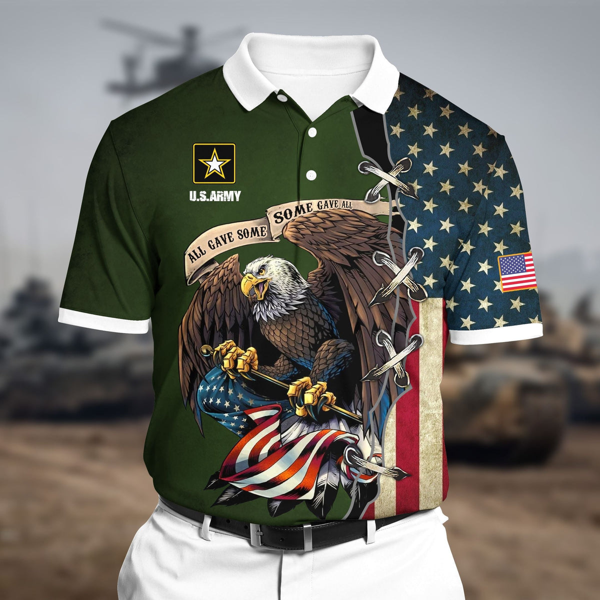 BJ Premium U.S Army 2 Polo All Over Printed