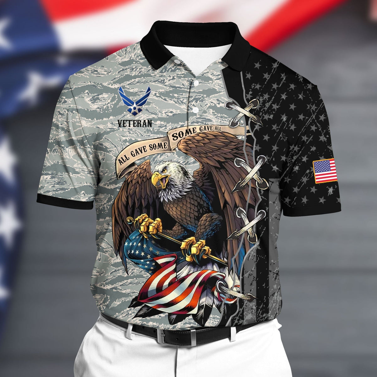 BJ Premium U.S Air Force Polo All Over Printed