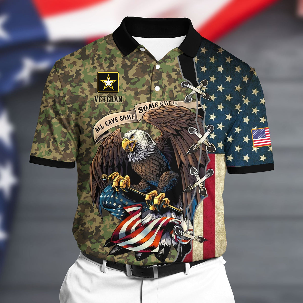 BJ Premium U.S Army 2 Polo All Over Printed