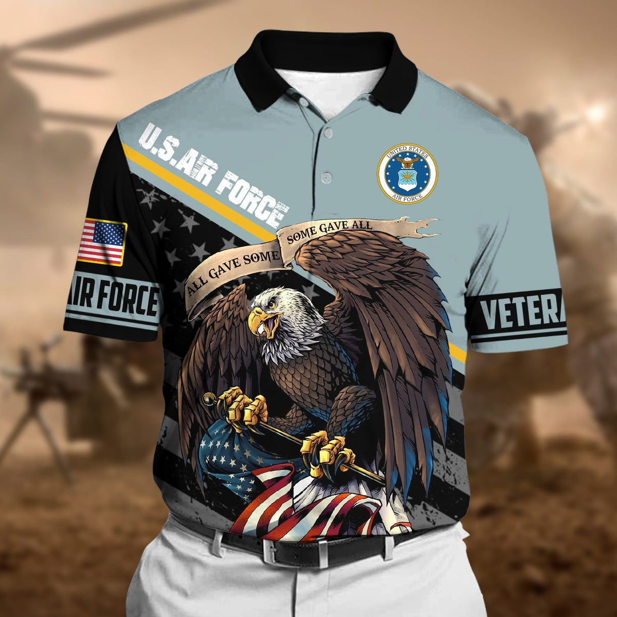 BJ Premium Power American Veteran Power Polo Shirt
