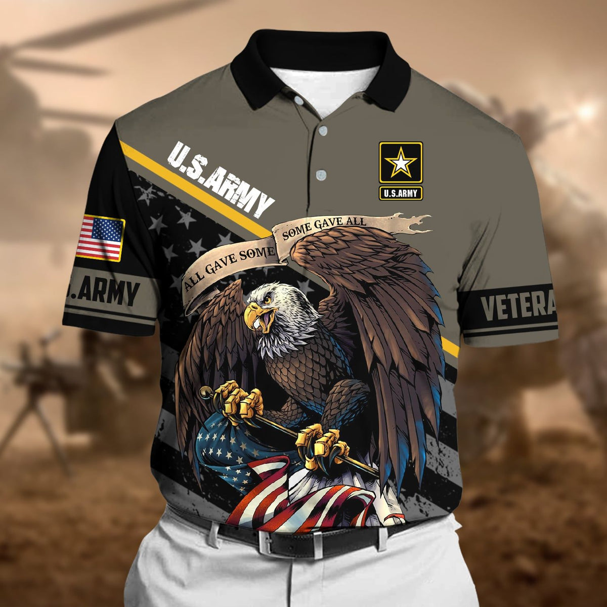 BJ Premium Power American Veteran Power Polo Shirt