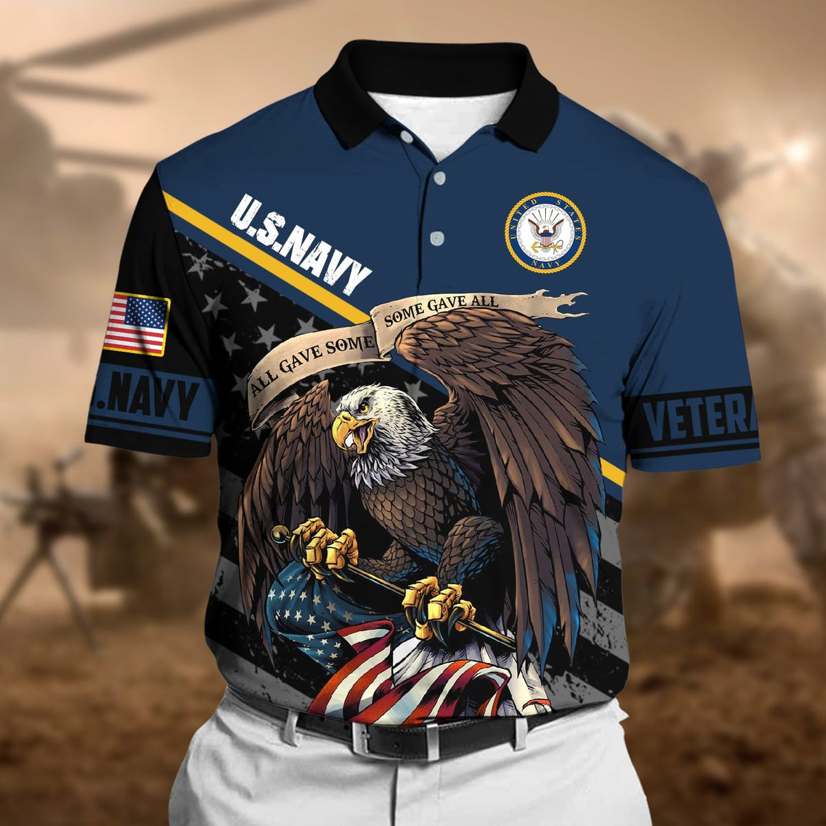 BJ Premium Power American Veteran Power Polo Shirt