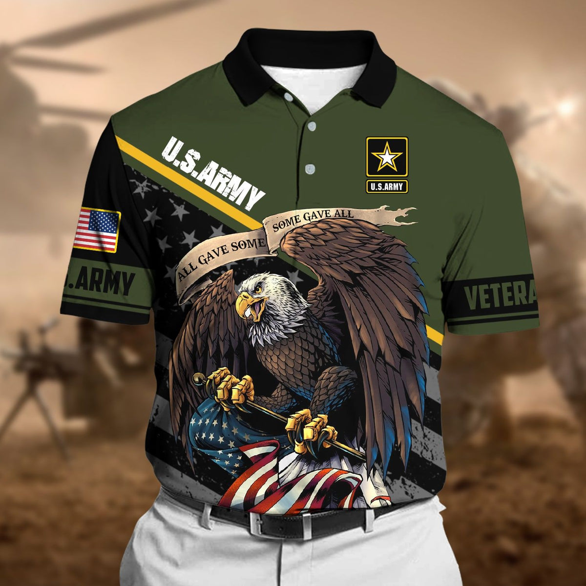 BJ Premium Power American Veteran Power Polo Shirt