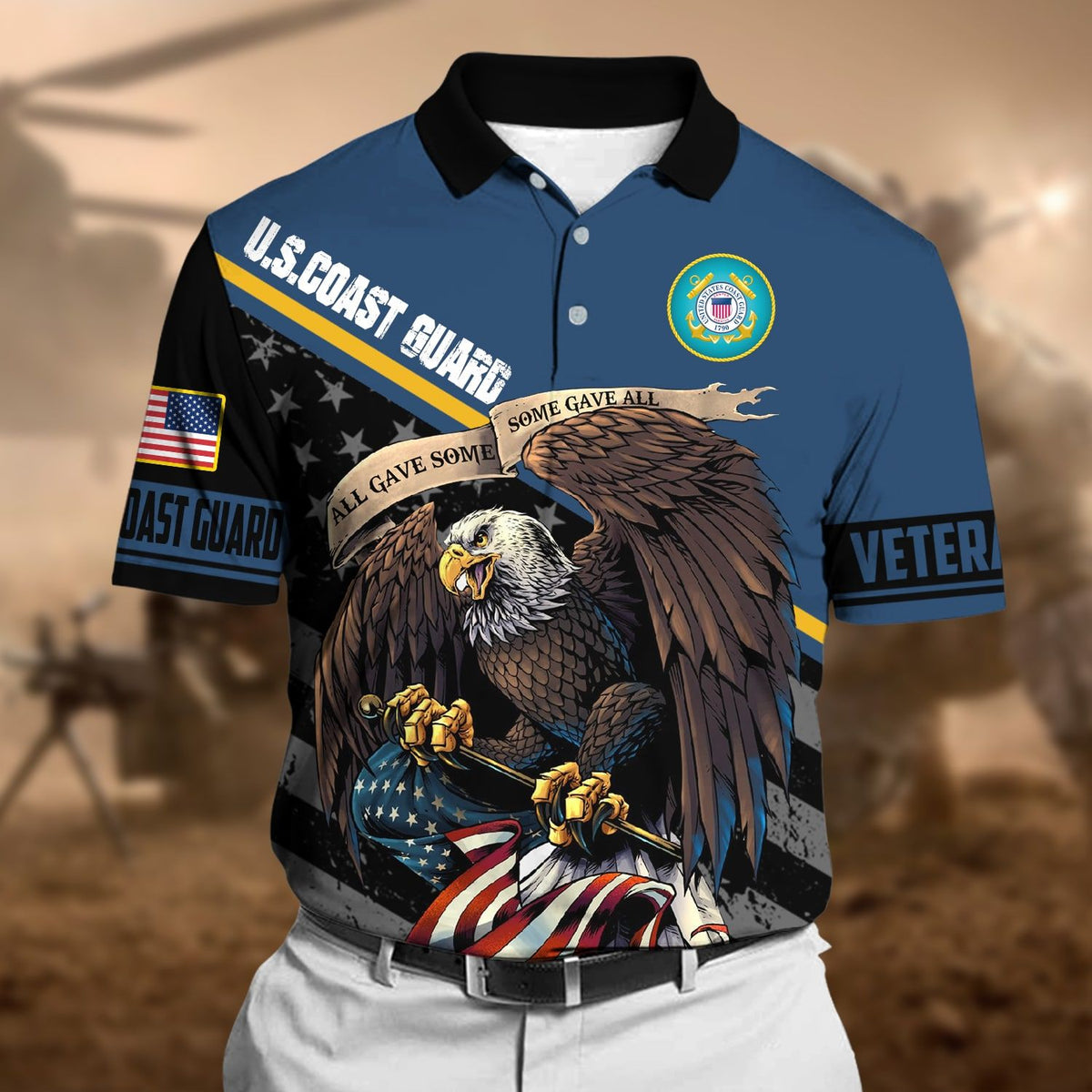 BJ Premium Power American Veteran Power Polo Shirt