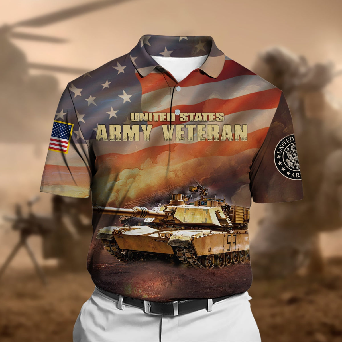BJ Unique U.S.Army Veteran Polo Shirt