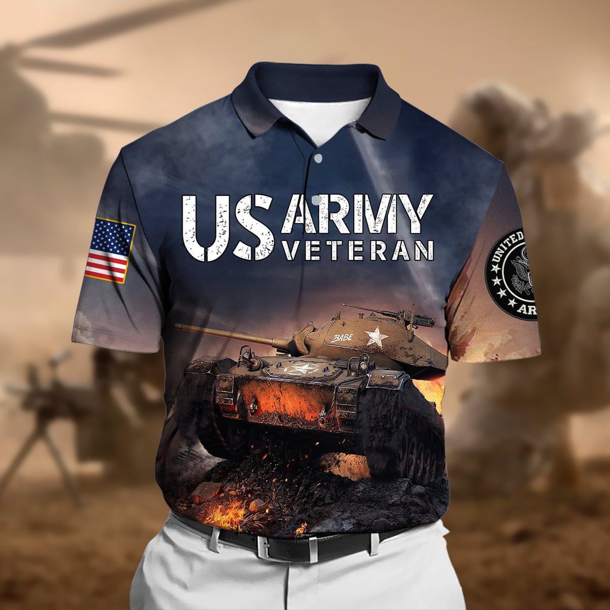 BJ Unique U.S.Army Veteran Polo Shirt