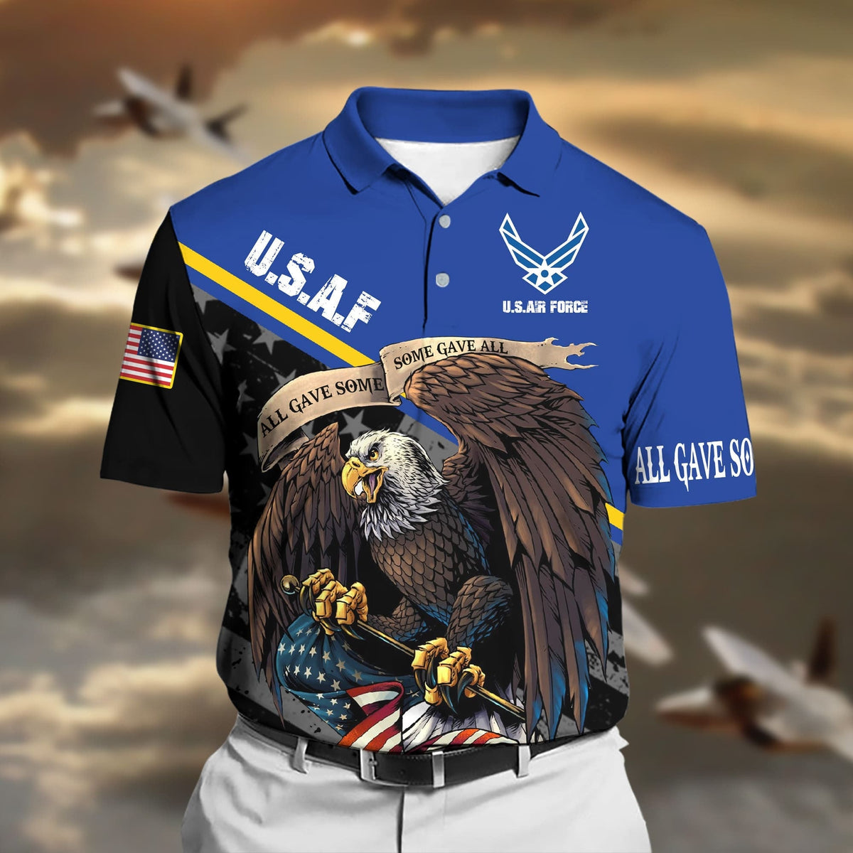 BJ Premium U.S Multiple Service Veteran Polo Shirt