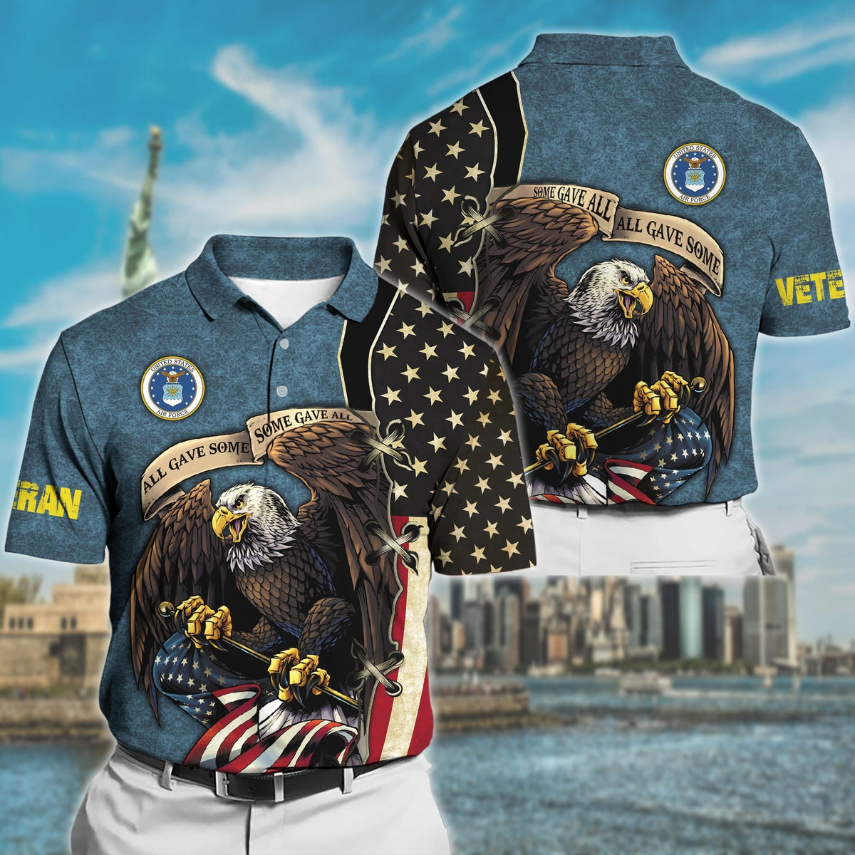 BJ Premium U.S Multiple Service Veteran Polo Shirt