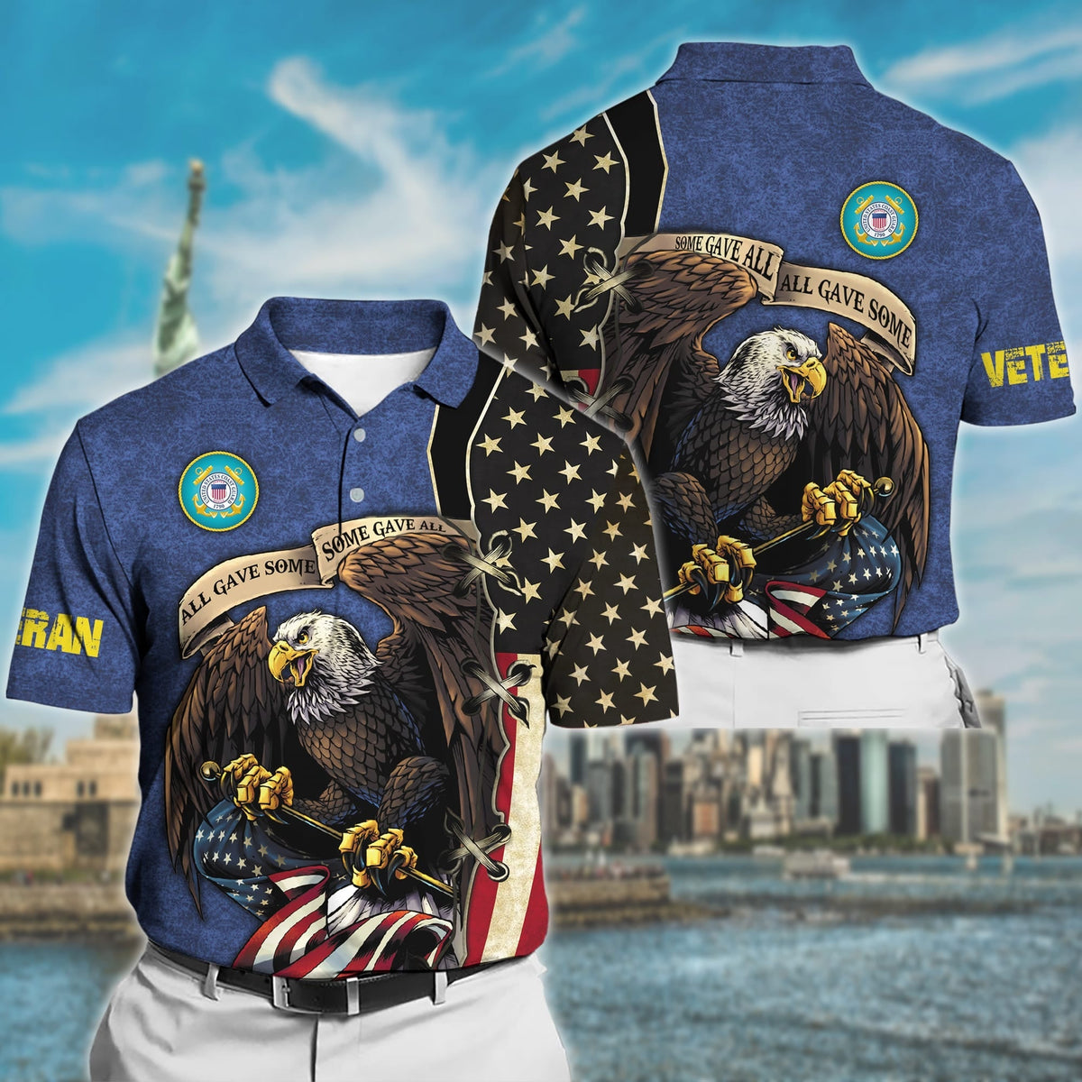 BJ Premium U.S Multiple Service Veteran Polo Shirt