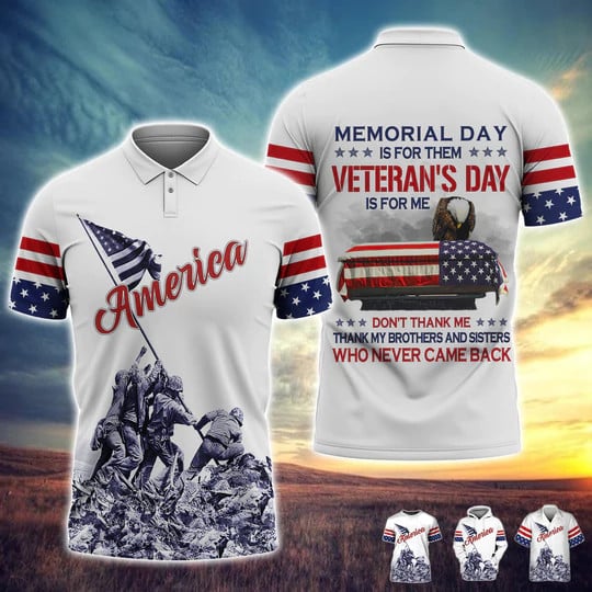 BJ Premium U.S Veteran Polo Shirt