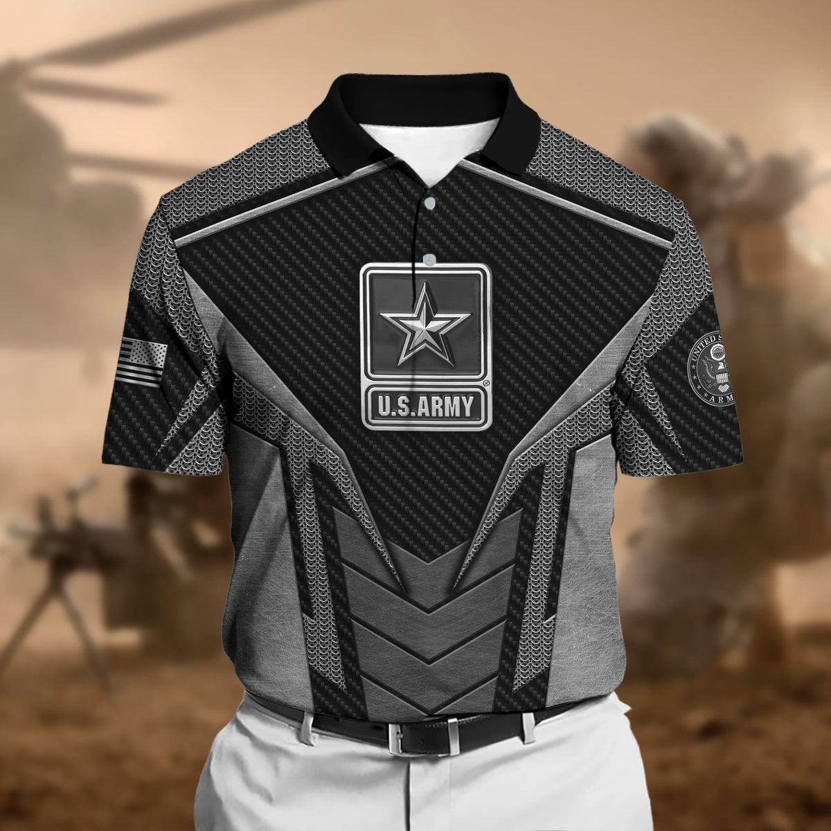 BJ Premium U.S Multiple Service Veteran Polo Shirt