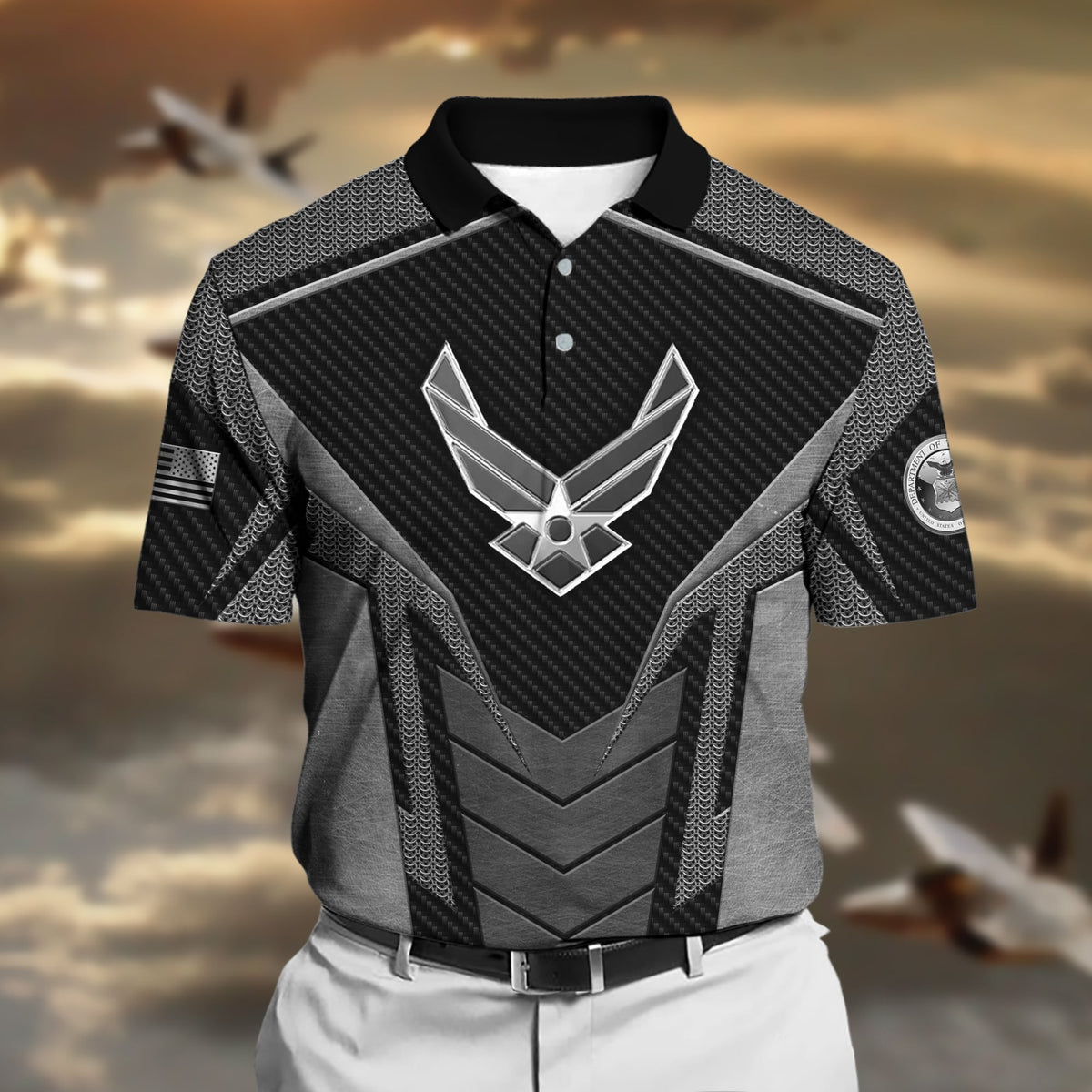 BJ Premium U.S Multiple Service Veteran Polo Shirt