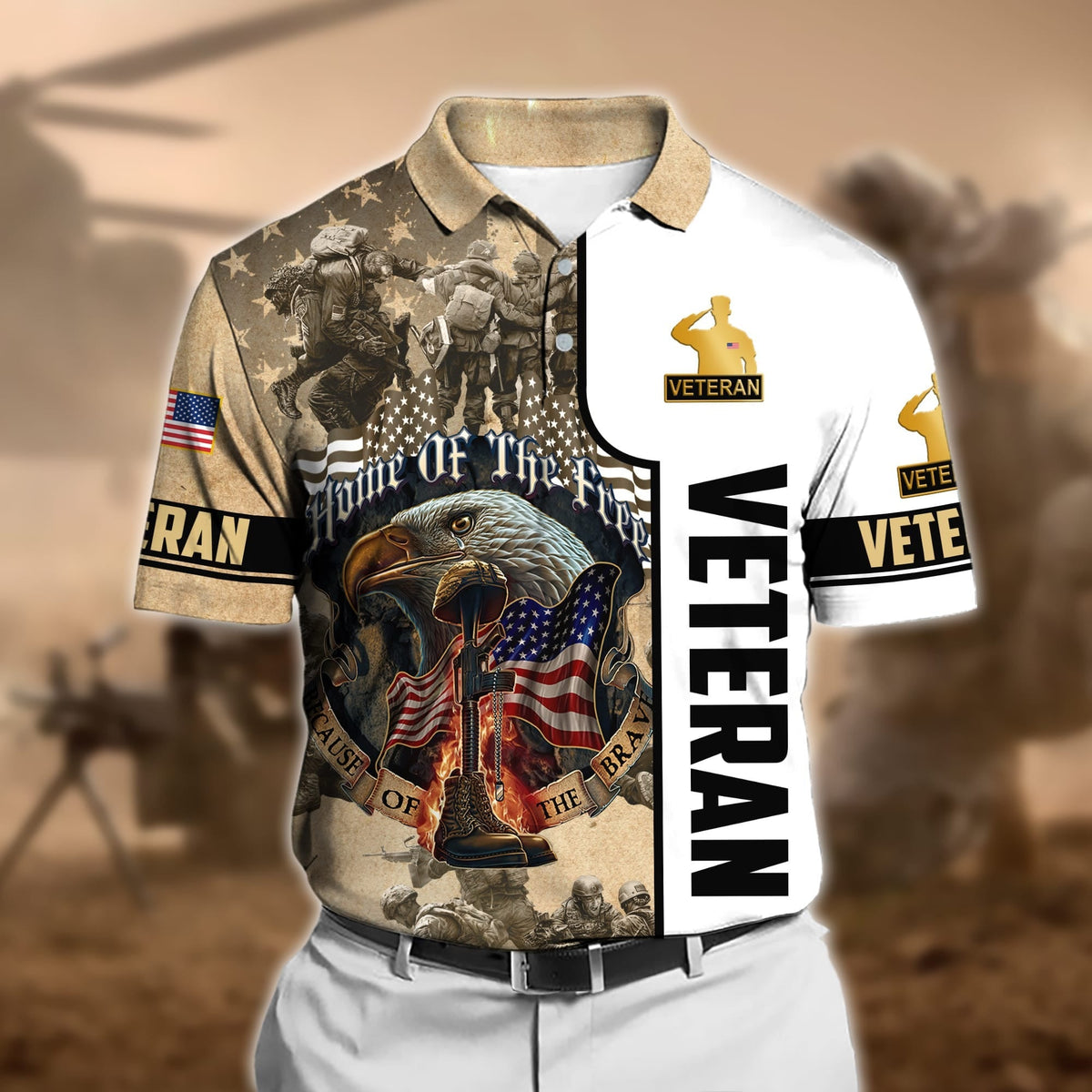 BJ Premium U.S Veteran Polo Shirt