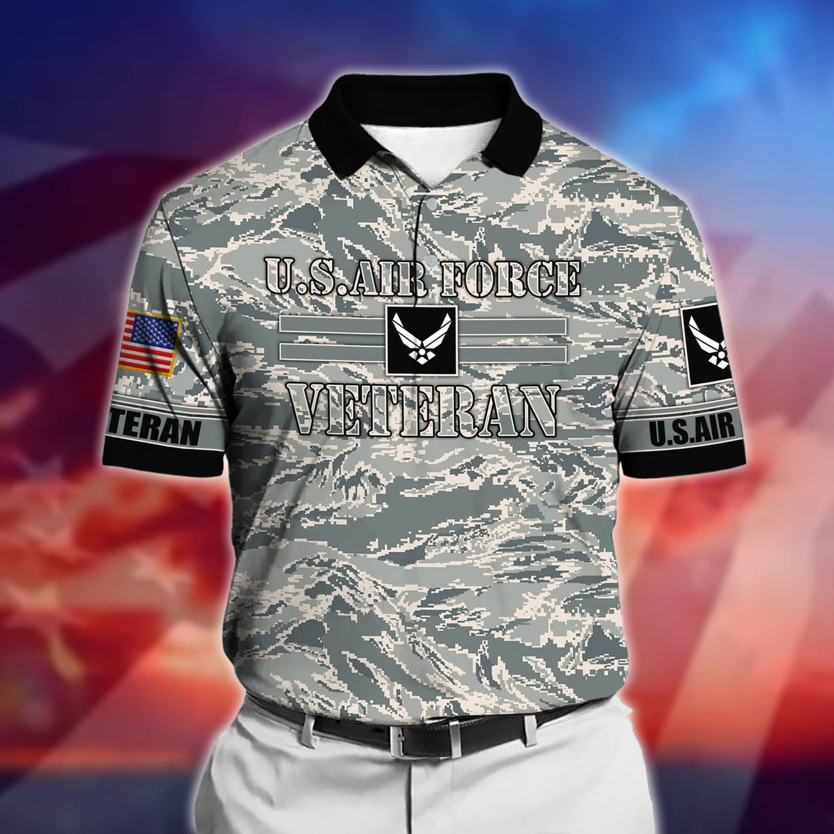 BJ Premium U.S Multiple Service Veteran Polo Shirt