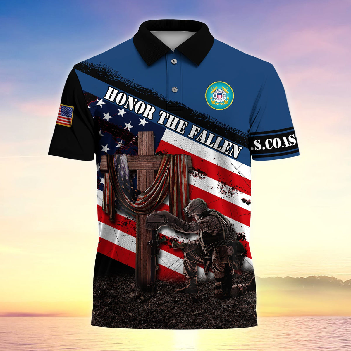 BJ Premium U.S Multiple Service Veteran Polo Shirt