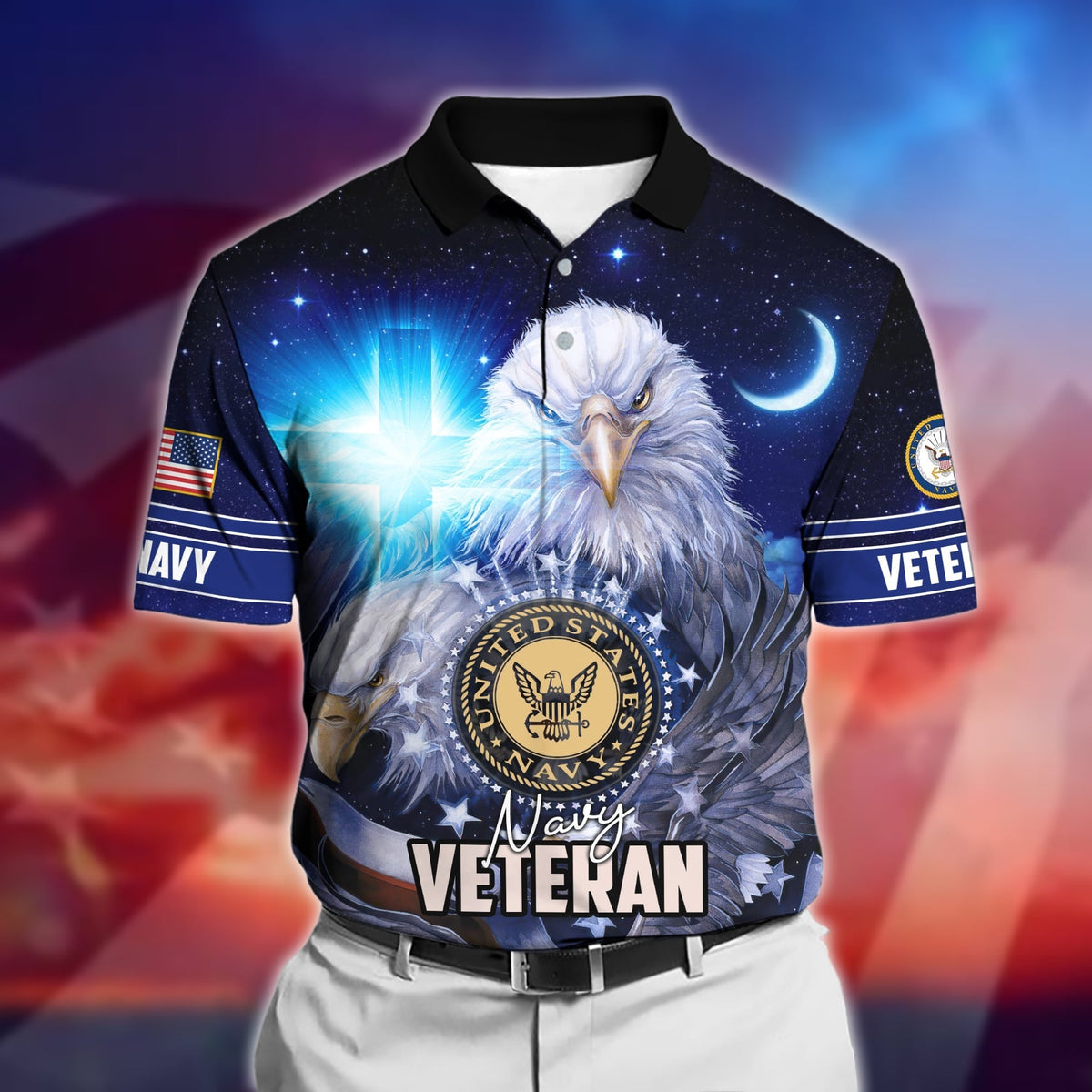 BJ Premium U.S Multiple Service Veteran Polo Shirt