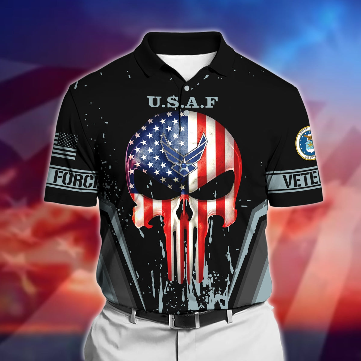 BJ Premium U.S Multiple Service Veteran Polo Shirt