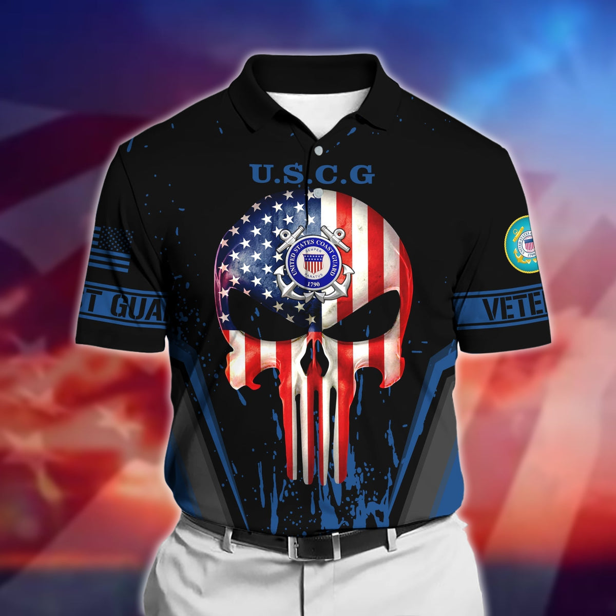 BJ Premium U.S Multiple Service Veteran Polo Shirt