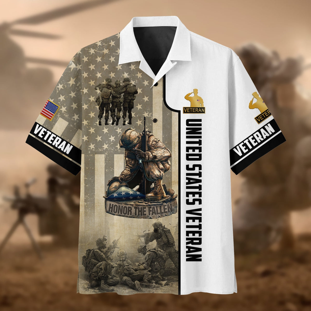 BJ Premium U.S Multiple Service Veteran Polo Shirt