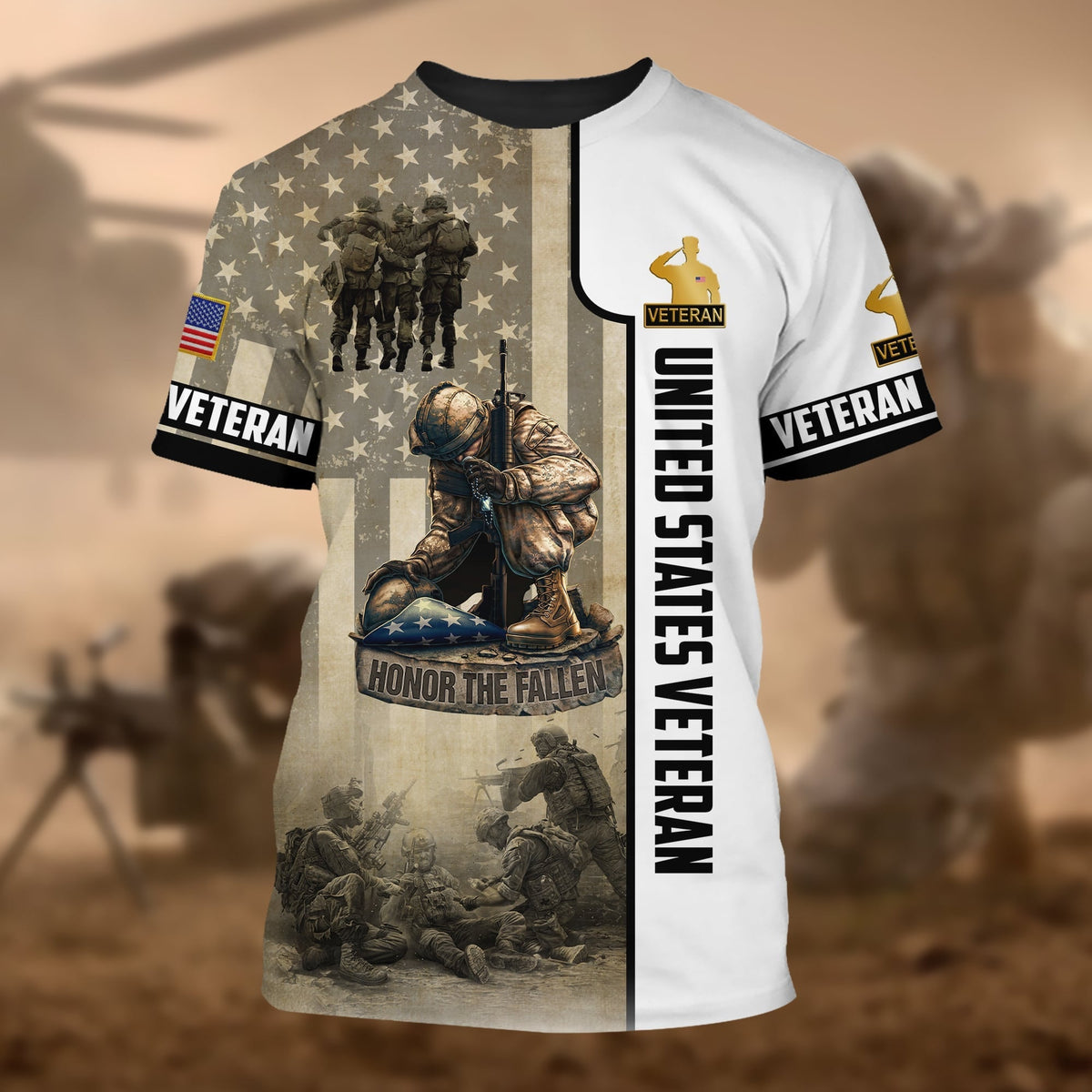 BJ Premium U.S Multiple Service Veteran Polo Shirt