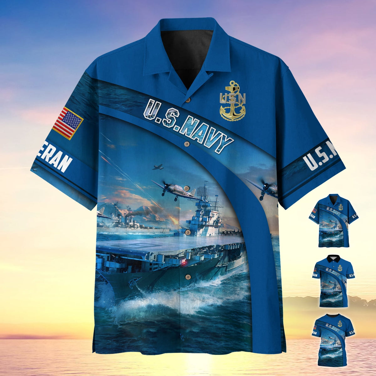 BJ Premium U.S Navy Veteran Polo Shirt