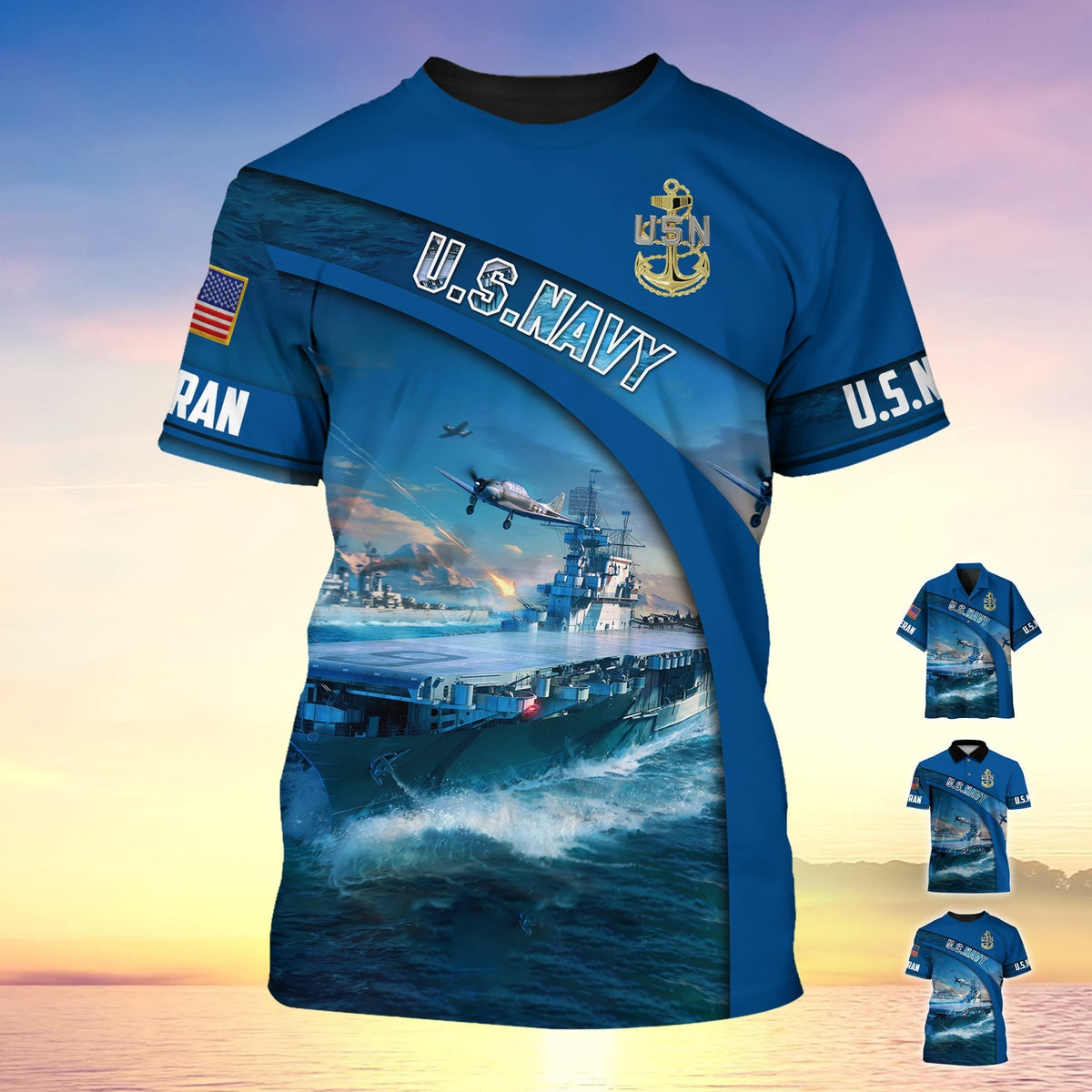 BJ Premium U.S Navy Veteran Polo Shirt