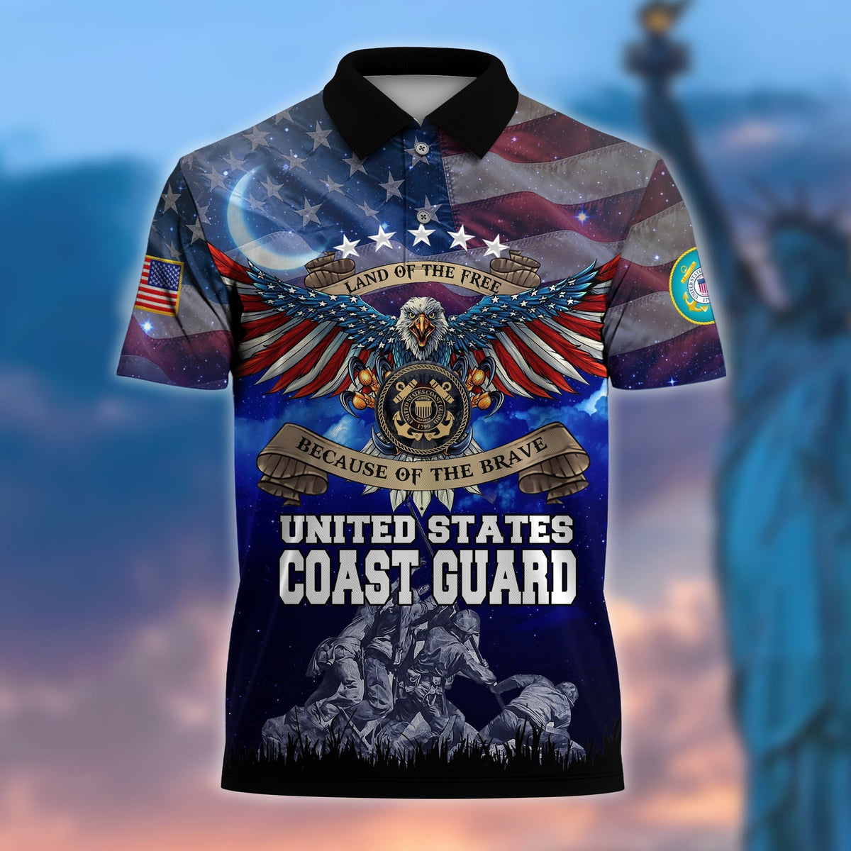 BJ Premium U.S Multiple Service Veteran Polo Shirt