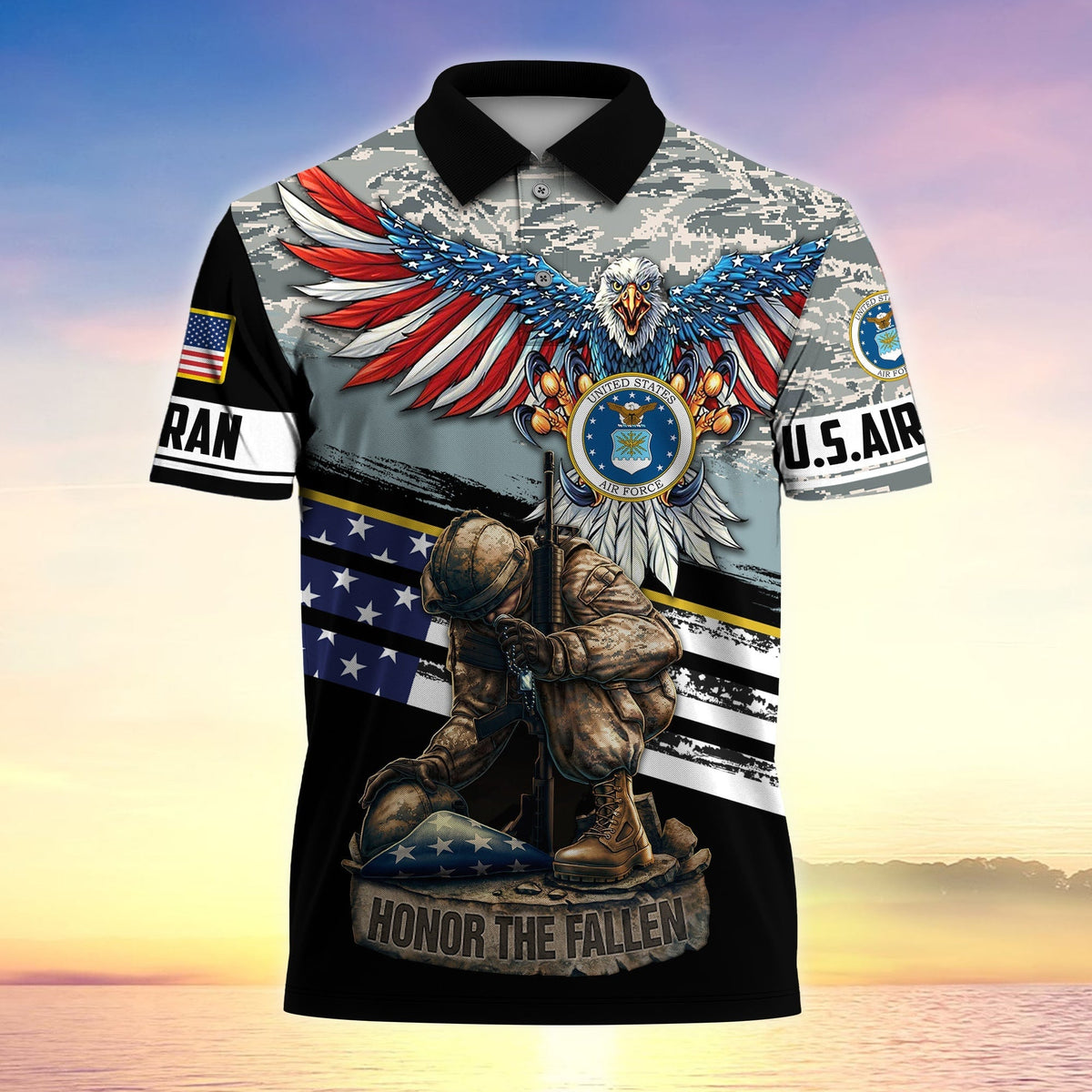 BJ Premium U.S Multiple Service Veteran Polo Shirt
