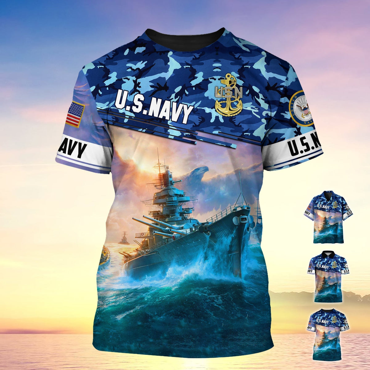 BJ Premium U.S Navy Veteran Polo Shirt