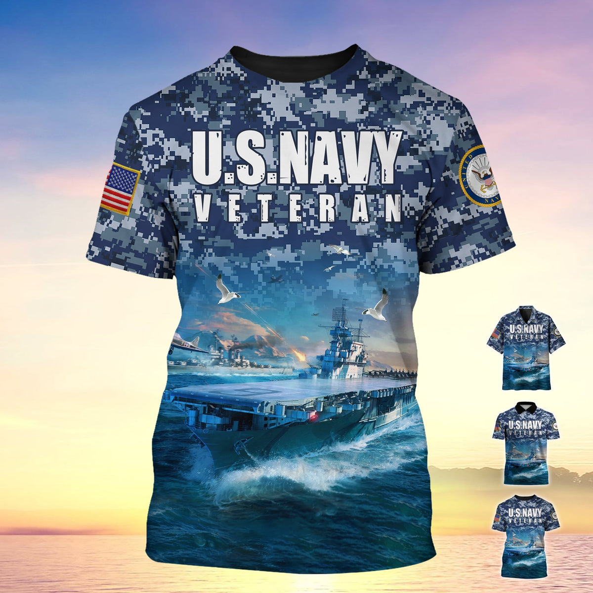 BJ Premium U.S Navy Veteran Polo Shirt