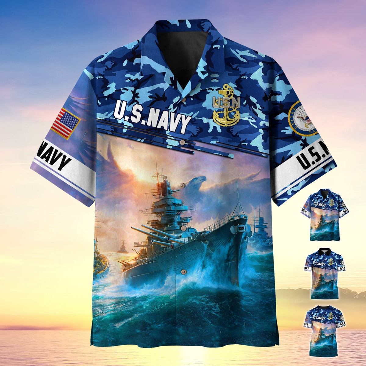 BJ Premium U.S Navy Veteran Polo Shirt