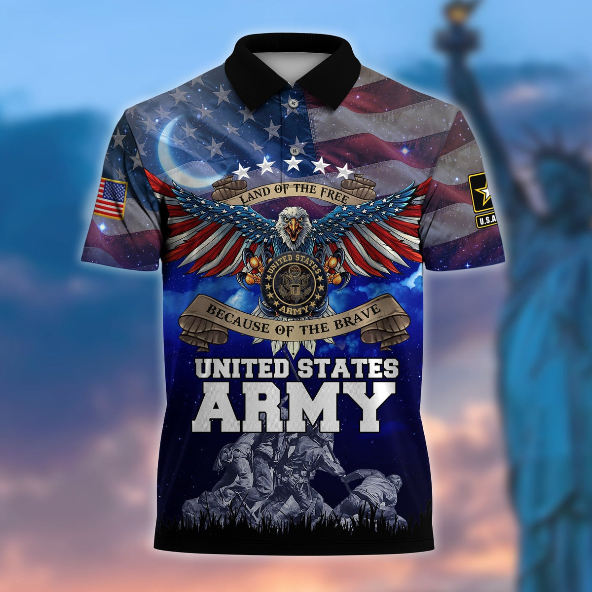 BJ Premium U.S Multiple Service Veteran Polo Shirt