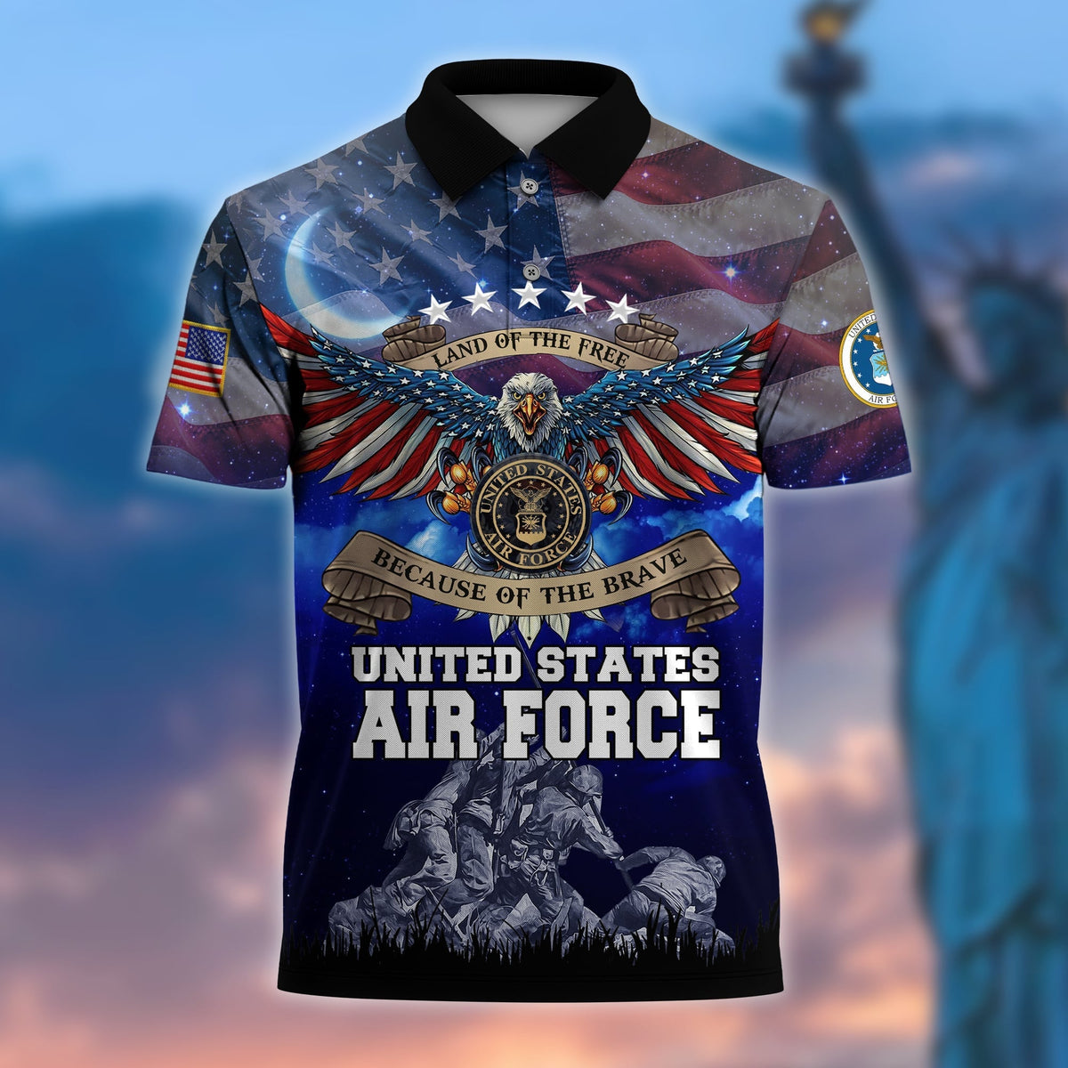 BJ Premium U.S Multiple Service Veteran Polo Shirt