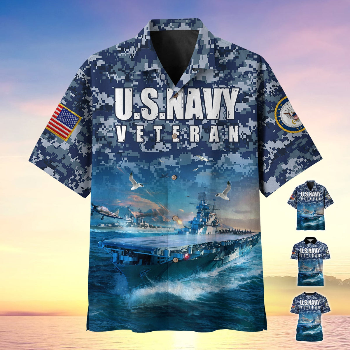 BJ Premium U.S Navy Veteran Polo Shirt