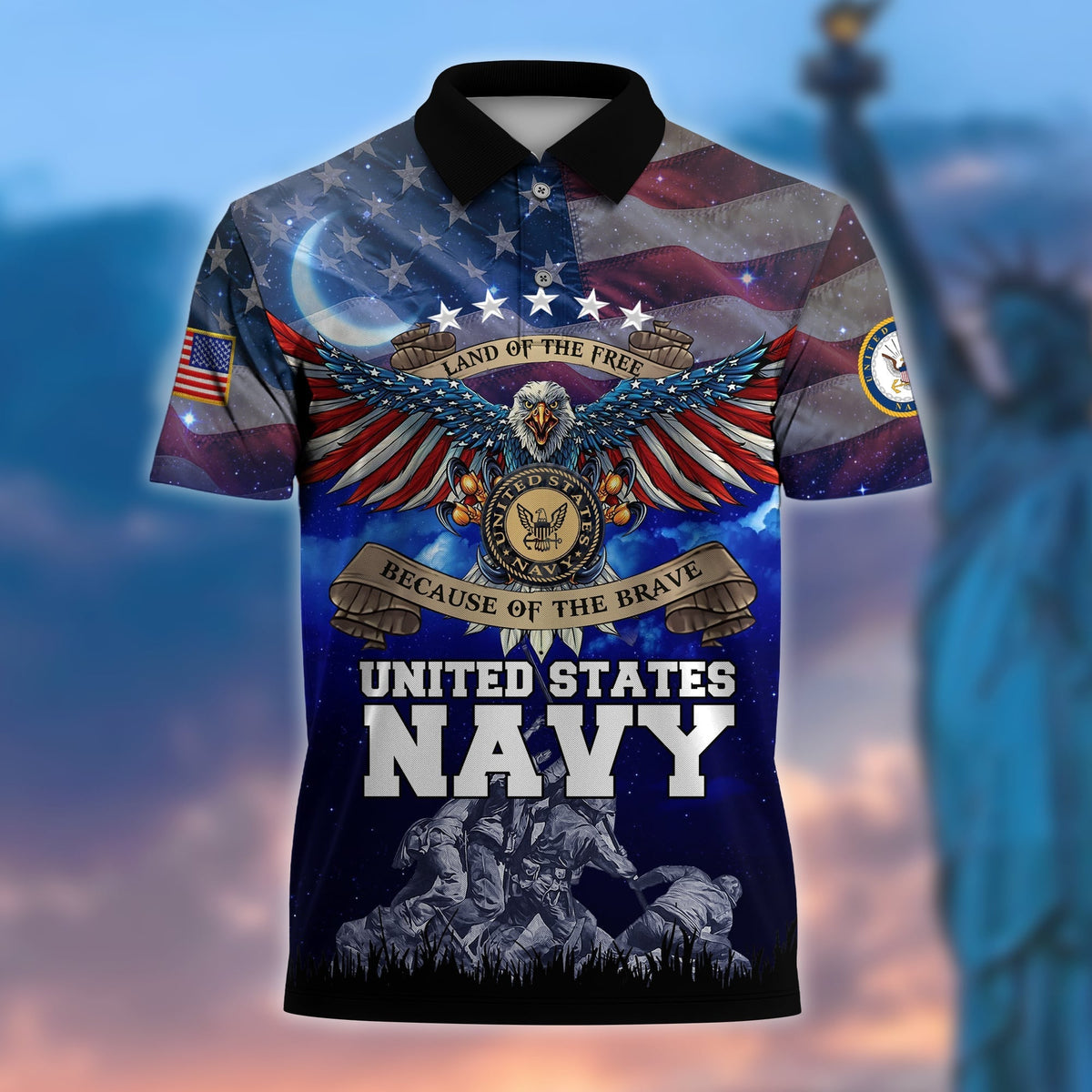 BJ Premium U.S Multiple Service Veteran Polo Shirt