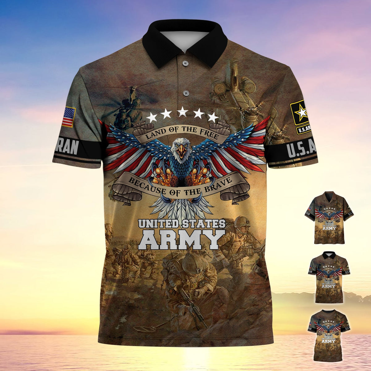 BJ Premium U.S. Army Veteran Polo Shirt