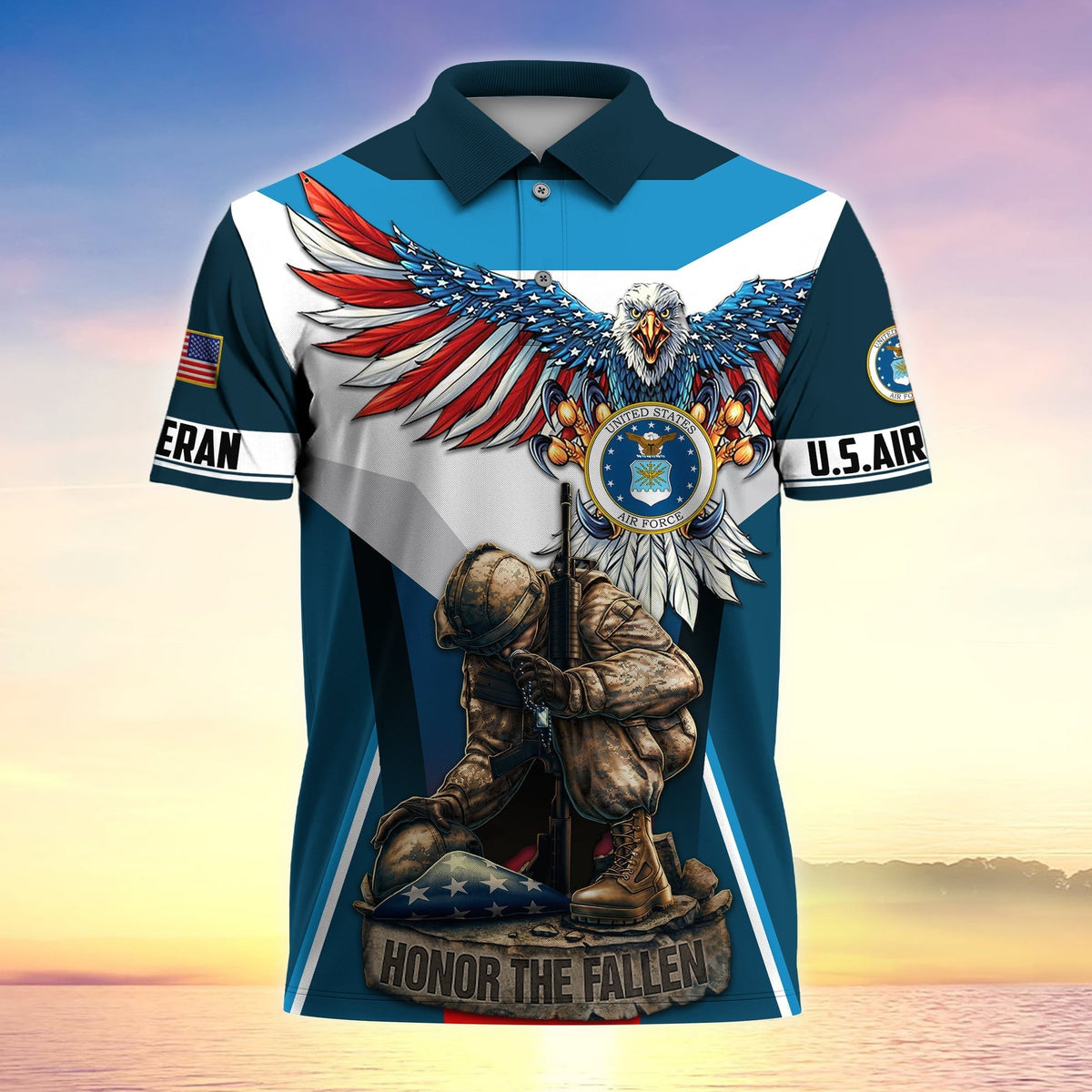 BJ Premium U.S Multiple Service Veteran Polo Shirt