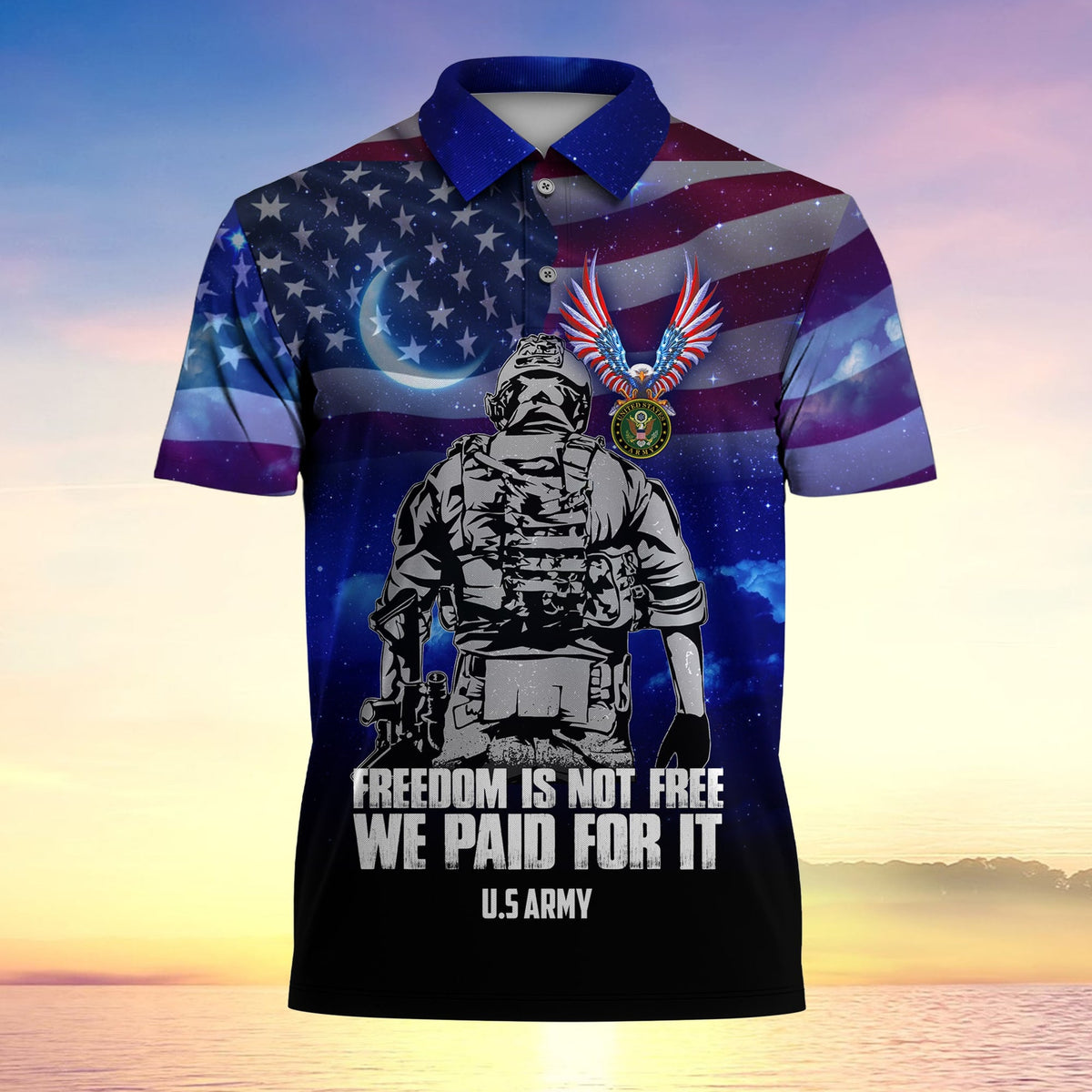 BJ Freedom Is Not Free We Paid For It Premium Polo Shirt