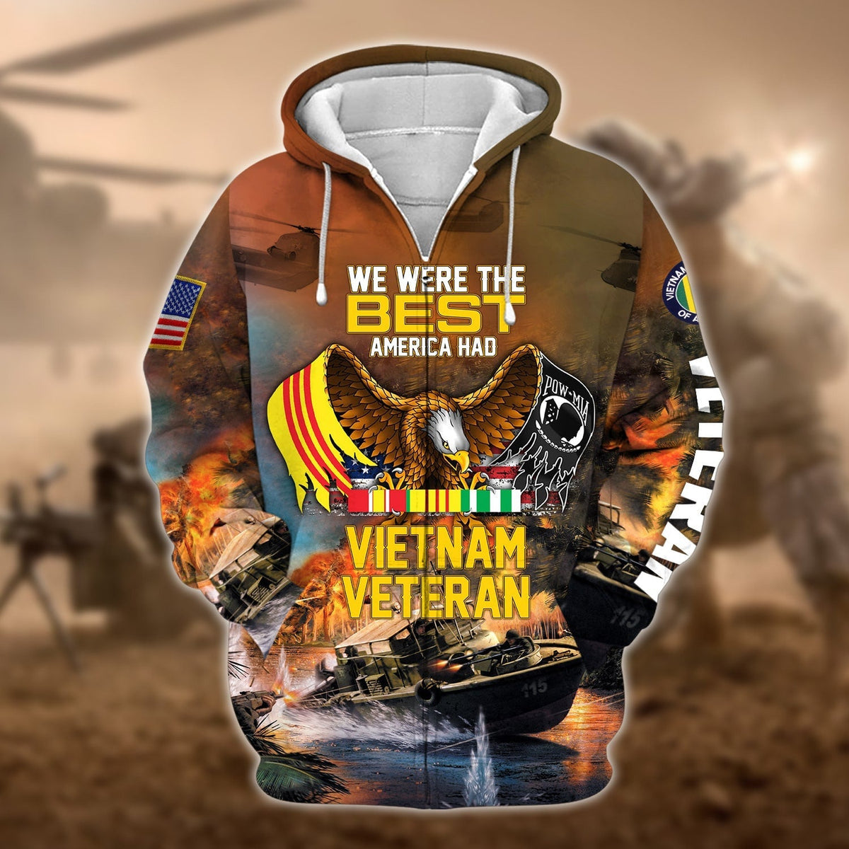 BJ Vietnam Veteran Memorial Day Zip Hoodie