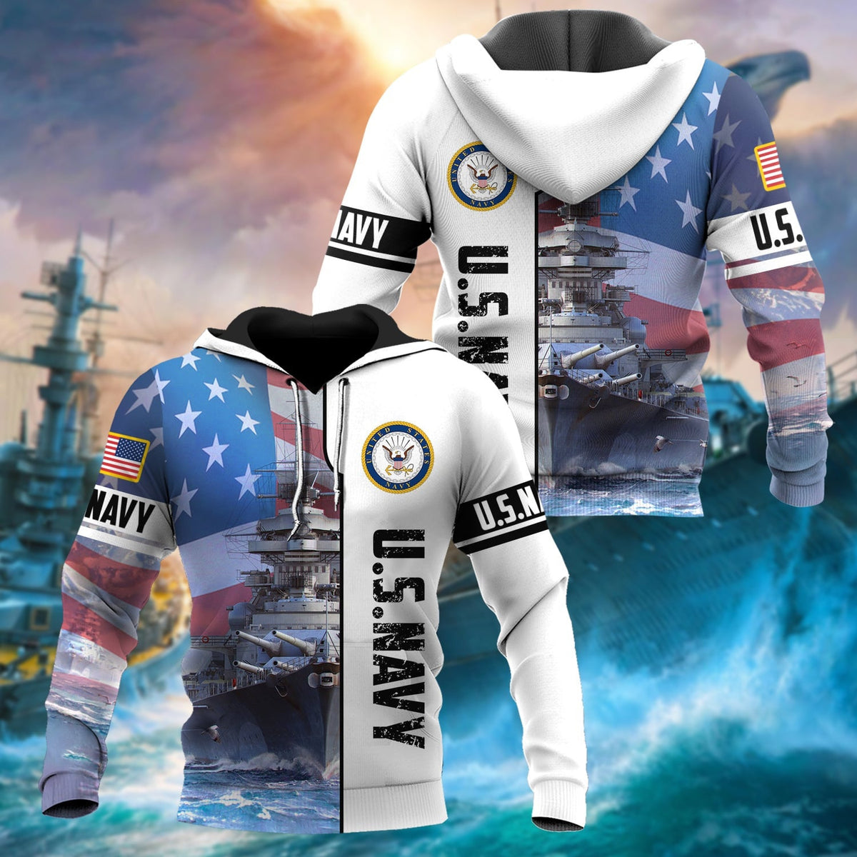 BJ Unique U.S. Navy Veteran Hoodie