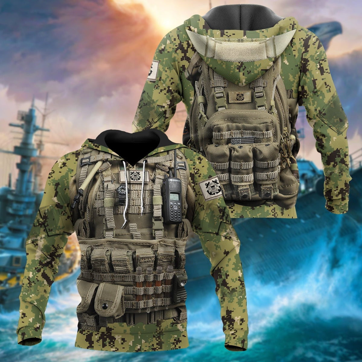 BJ Unique Multiple Service Veteran Hoodie