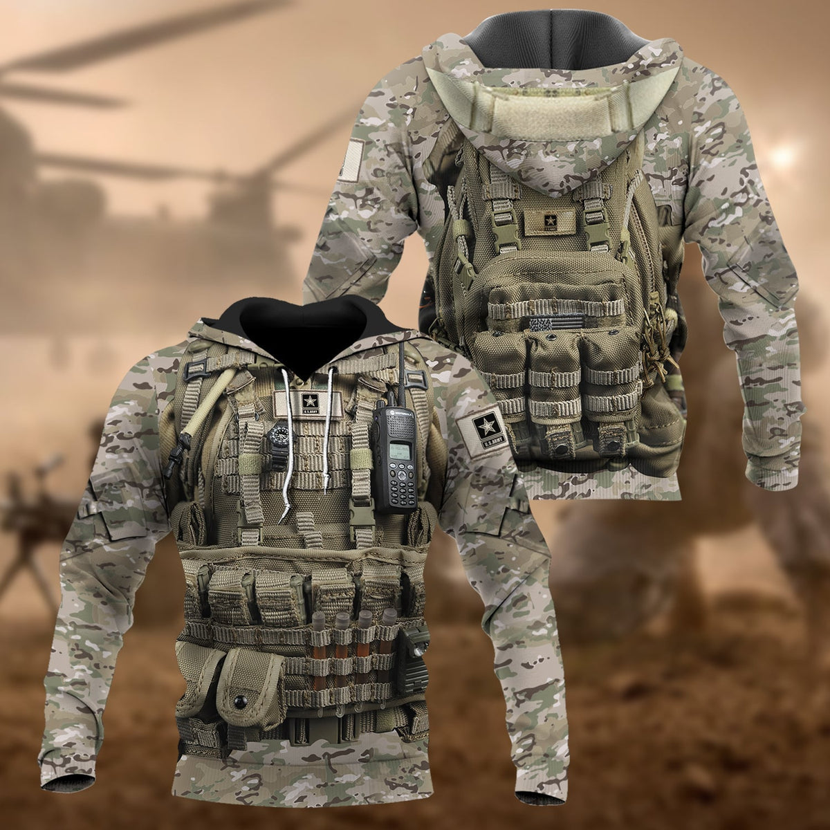BJ Unique Multiple Service Veteran Hoodie