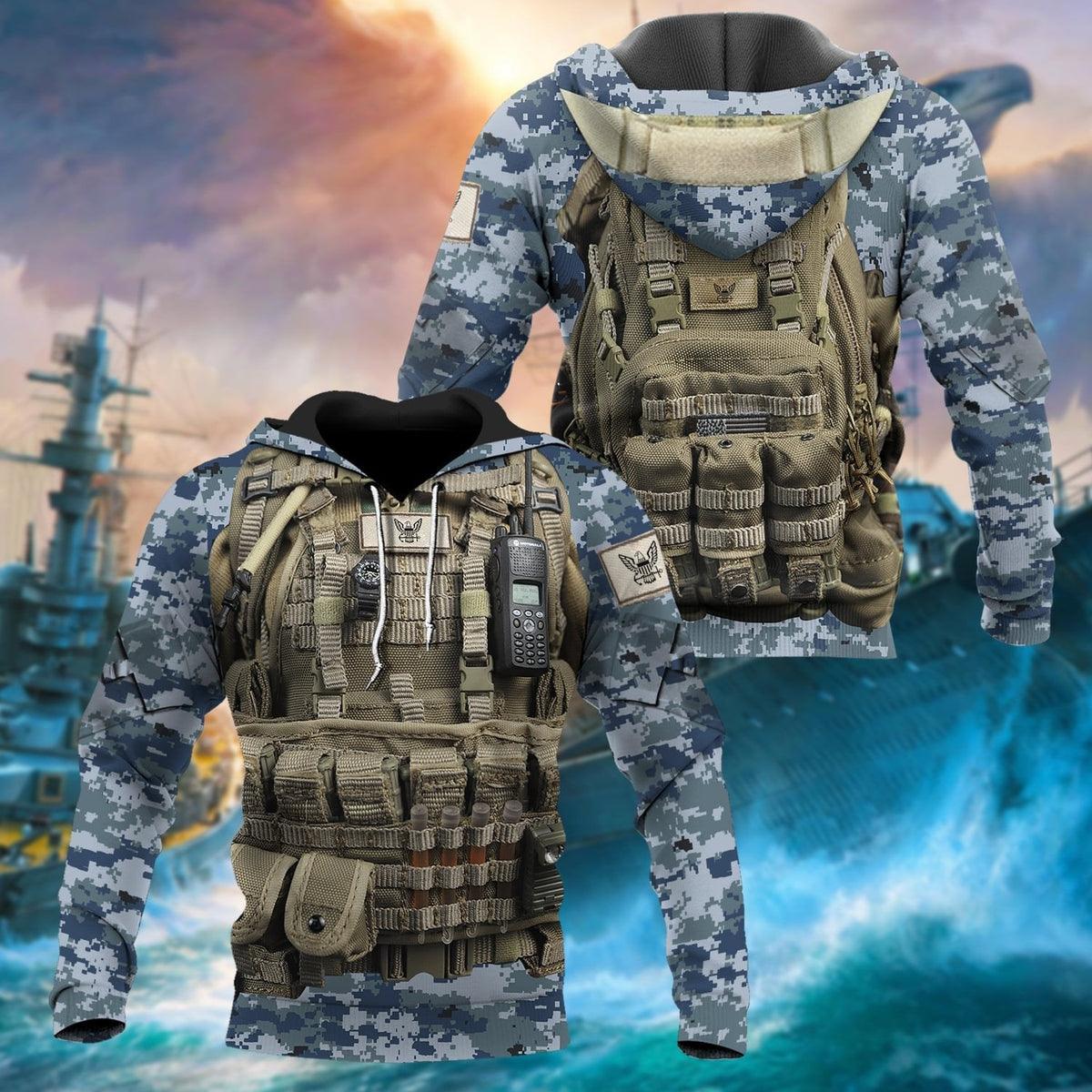BJ Unique Multiple Service Veteran Hoodie