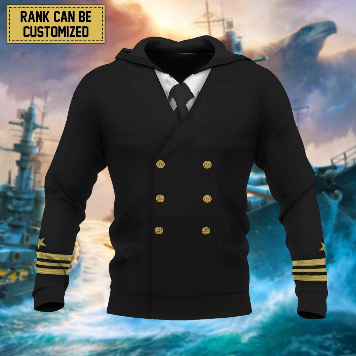 BJ Premium Personalised Multiple Services US Veteran Hoodie
