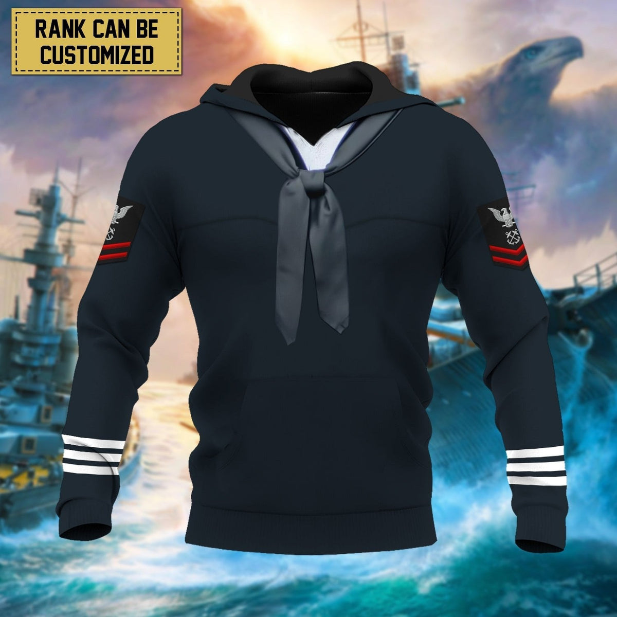 BJ Premium Personalised Multiple Services US Veteran Hoodie