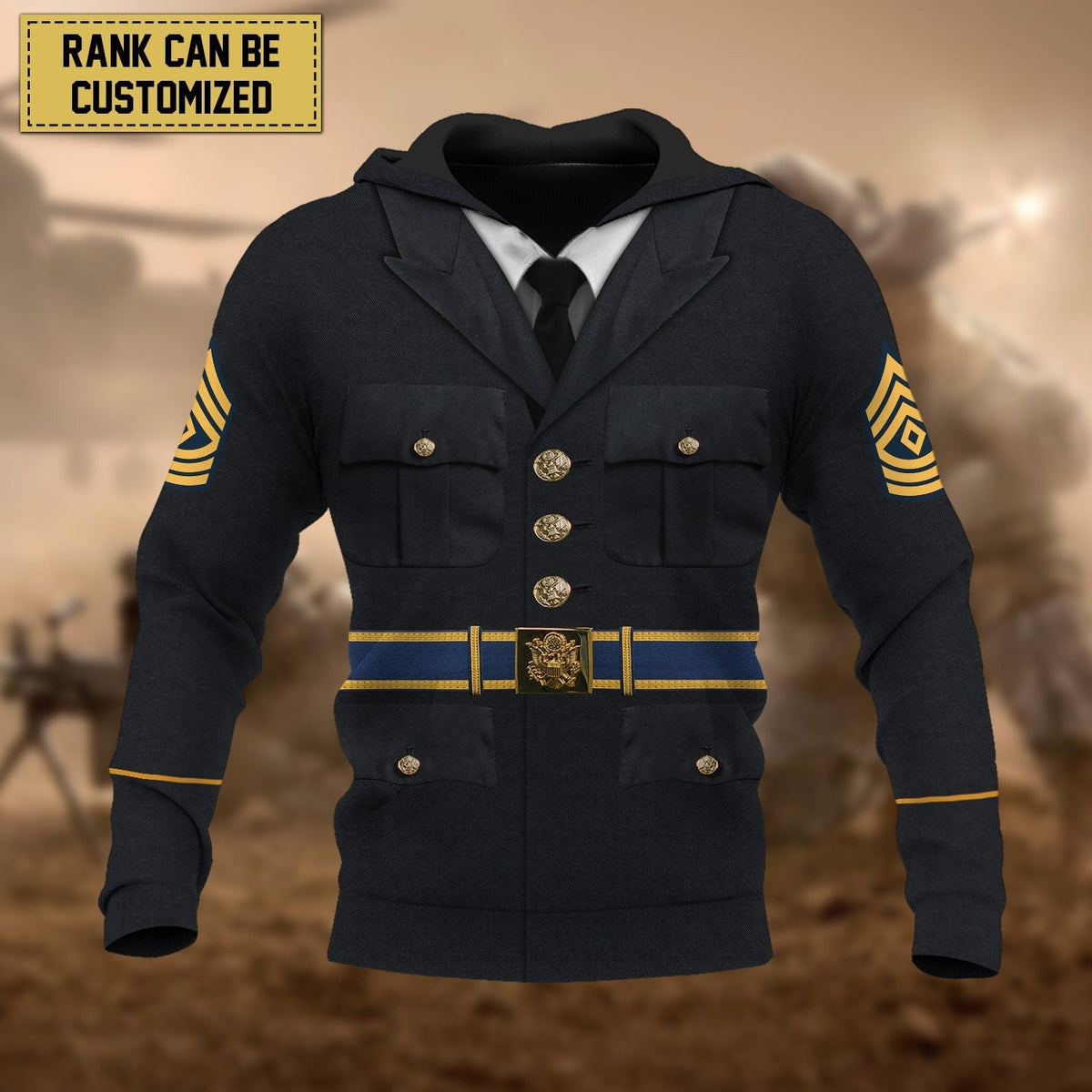 BJ Premium Personalised Multiple Services US Veteran Hoodie