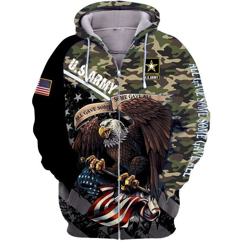 BJ Premium Multiple US Military Services Veteran Zip Hoodie TH15122521
