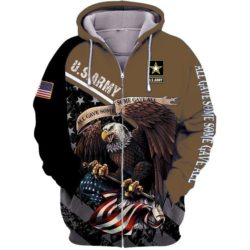 BJ Premium Multiple US Military Services Veteran Zip Hoodie TH15122521