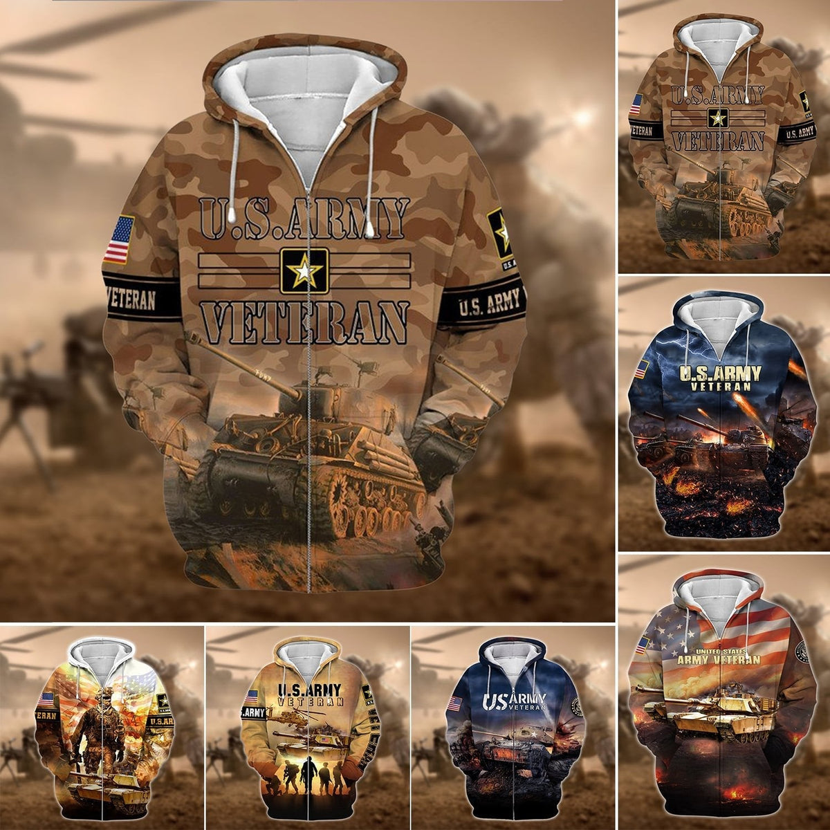 BJ Premium U.S. Army Veteran Collection Ziphoodie