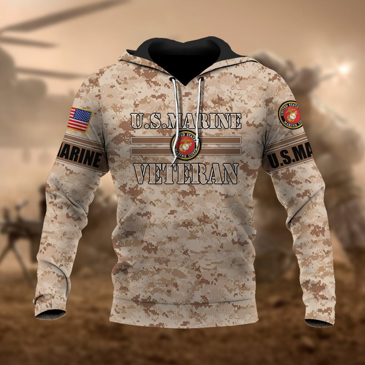 BJ Premium U.S Multiple Service Veteran Hoodie